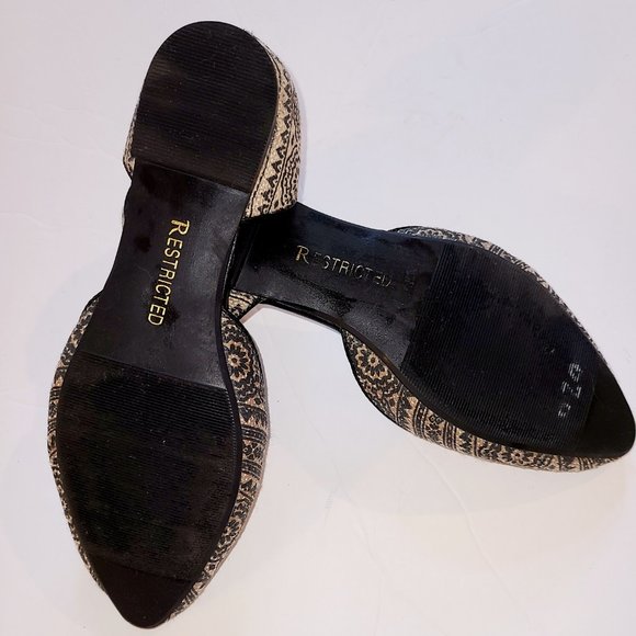 RESTRICTED Ladies Slip On Mule Open Side Pointed Toe Ballet Flat Sz 6 - Picture 12 of 12